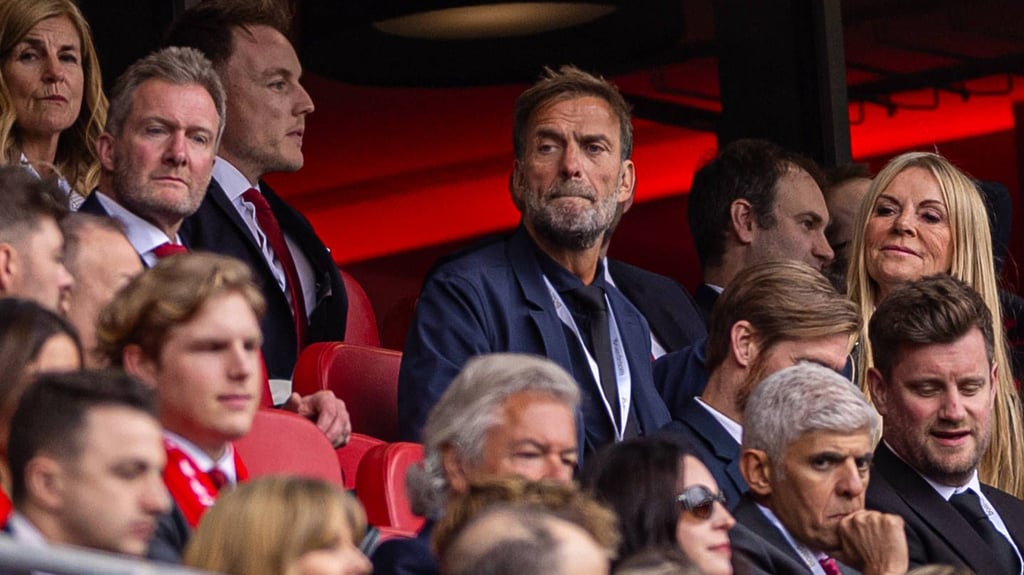 Jürgen Klopp bei der Meisterfeier seines Ex-Klubs FC Liverpool