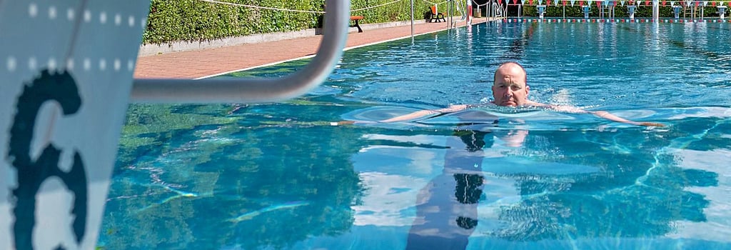 Willem Keuper ließ sich vom kühlen Wasser nicht abschrecken.