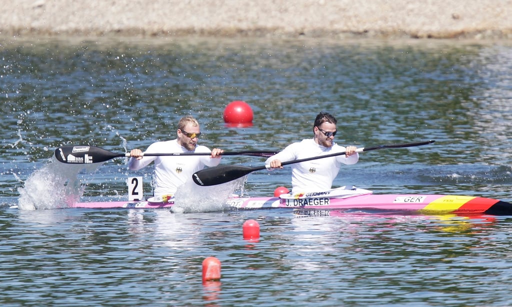 Gegennwind auf Bahn zwei: Jonas Draeger (r.) und Moritz Florstedt belegten in Poznan den siebten Platz.
