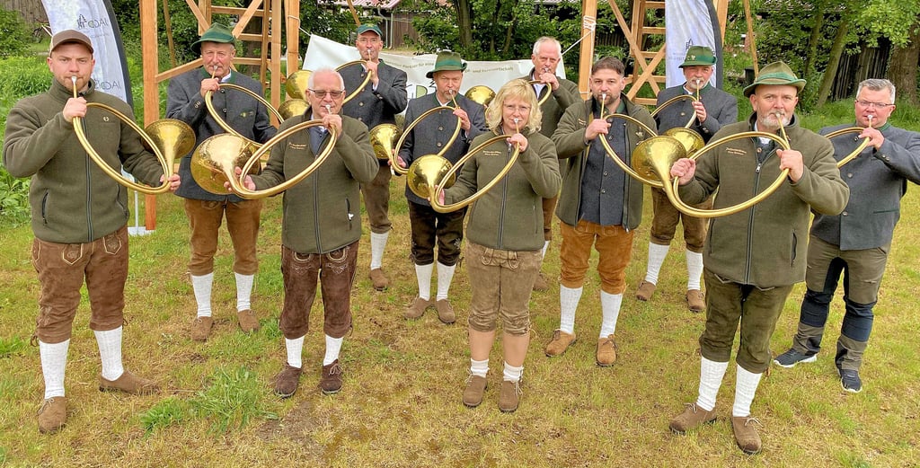 Die Parforcehornbläsergruppe Mildetal Gardelegen zeigte wie alle Gruppen eine hervorragende Leistung in Zichtau.