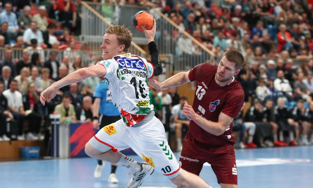 Gisli Kristjansson ging in Potsdam auch mit geklebten Schuhen für den SC Magdeburg ordentlich auf Torejagd. Vier seiner sechs Treffer erzielte der Isländer nach der Schuh-Reparatur.