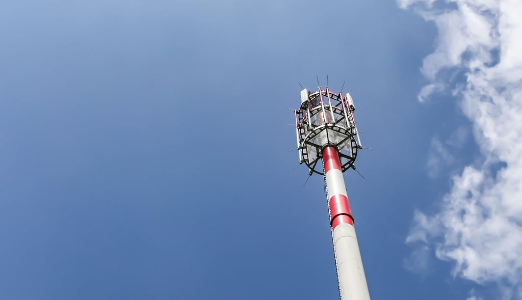 52 Meter hoch ist der erste geförderte Funkmast in Sachsen-Anhalt, der nun am Rand von Landgrafroda auf Strom und Antennen wartet.
