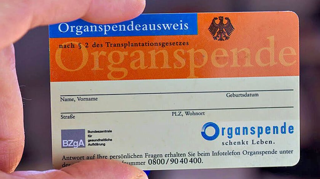 Der Organspendeausweis ist ein rechtlich gültiges Dokument.