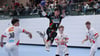 Im Viertelfinale schalteten Tim Bennet Thielicke (am Ball) und der SCM den Titelverteidiger Füchse Berlin aus.