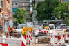 Die Umgestaltung des Breiten Wegs in Halberstadt wird noch mehrere Monaten dauern.
