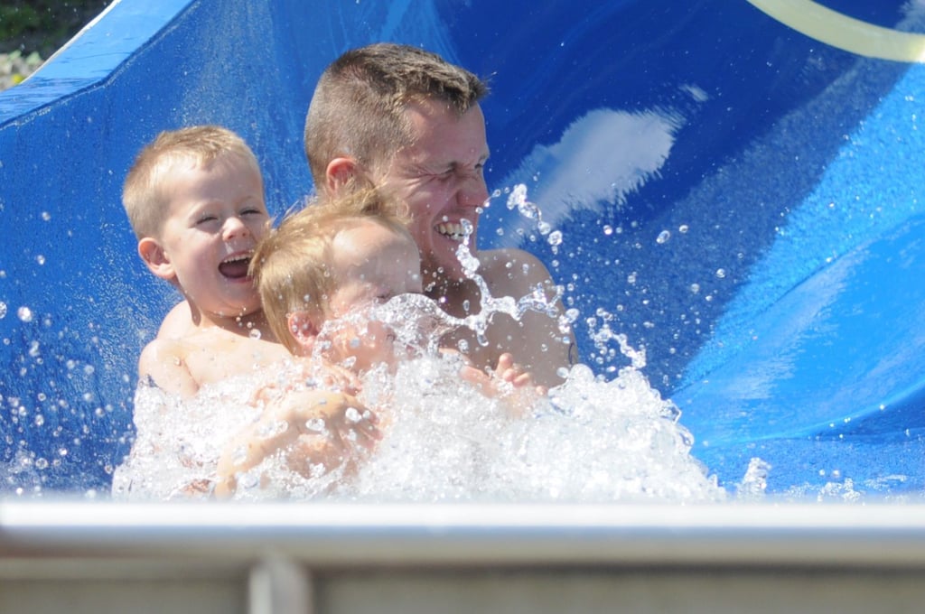 Die Riesenrutsche ist ein Spaßgarant im Freibad Albertine in Harzgerode.