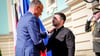 Bundeskanzler Merz wird bei seinem Besuch in Kiew Anfang Mai von Präsident Selenskyj in Empfang genommen. (Archivbild)