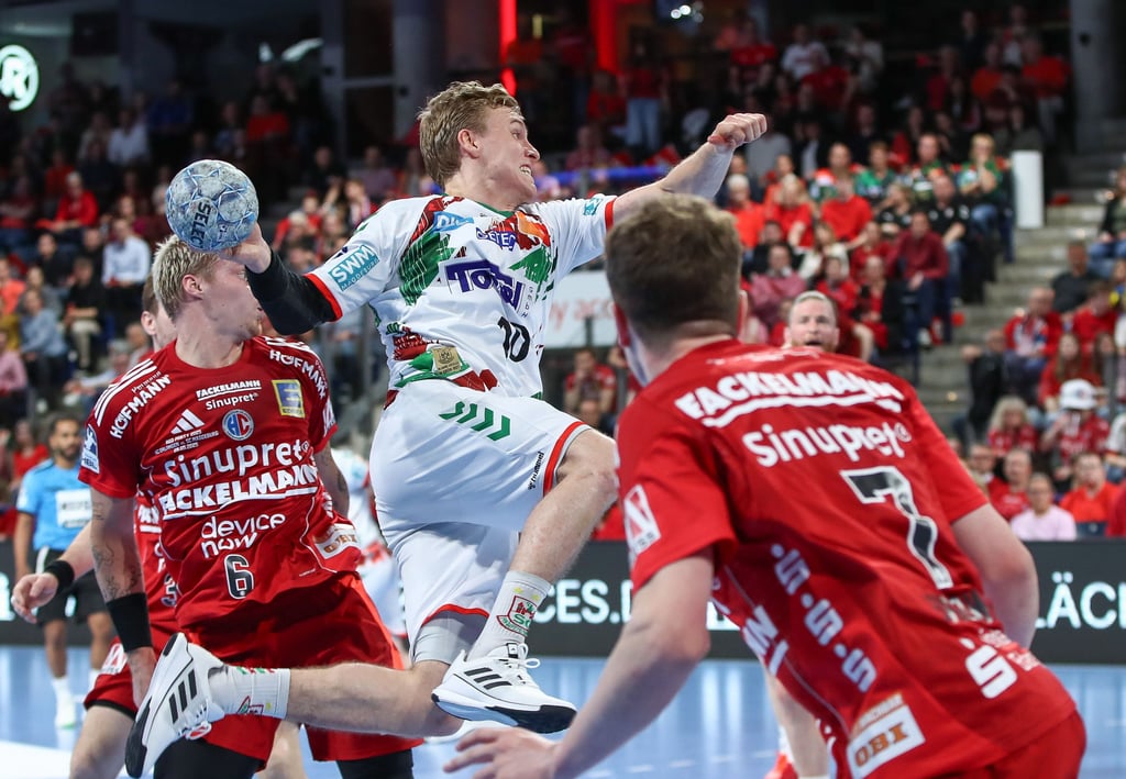 Gisli Kristjansson war von den Erlangern kaum zu stoppen und machte acht Tore beim Sieg des SCM.