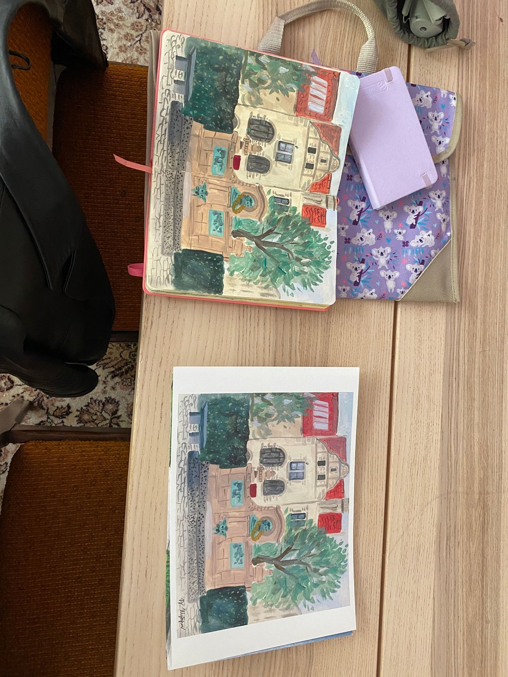 Links ist das Originalbild aus dem Skizzenbuch der Magdeburgerin Veronika Schubert, rechts die Kopie, die bei der Ausstellung zu sehen sein wird.