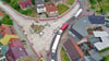 Kann zum Nadelöhr werden und Staus nach sich ziehen, wenn viele Fahrzeuge von und zu der A9 durch Coswig wollen: die Baustelle am Coswiger Flieth.