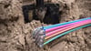 Glasfaserkabel bieten schnelles Internet.