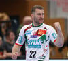 Mit geballter Faus und konzentriertem Blick gehen Lukas Mertens und seine SCM-Teamkollegen den Endspurt in der Handball-Bundesliga an.