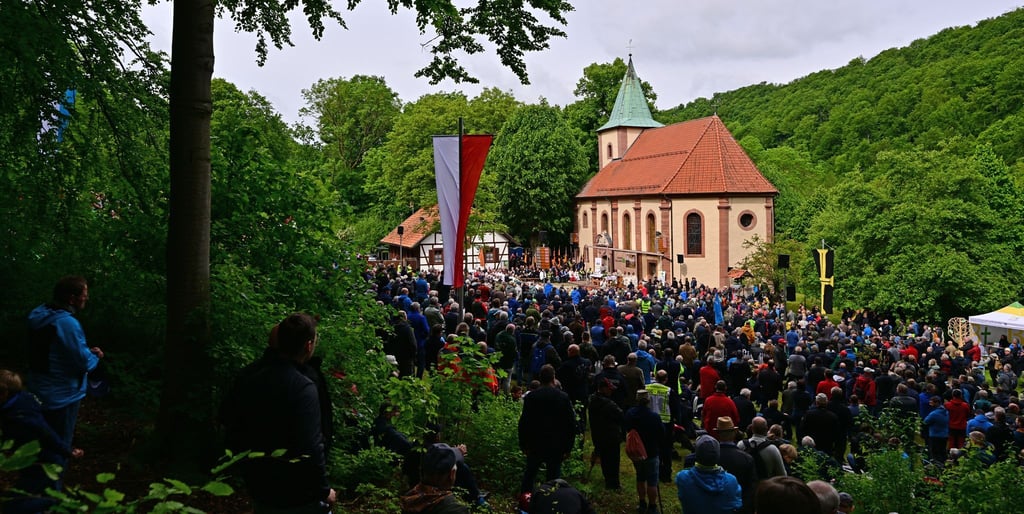 Traditionelle Männerwahlfahrt im Thüringer Eichsfeld.