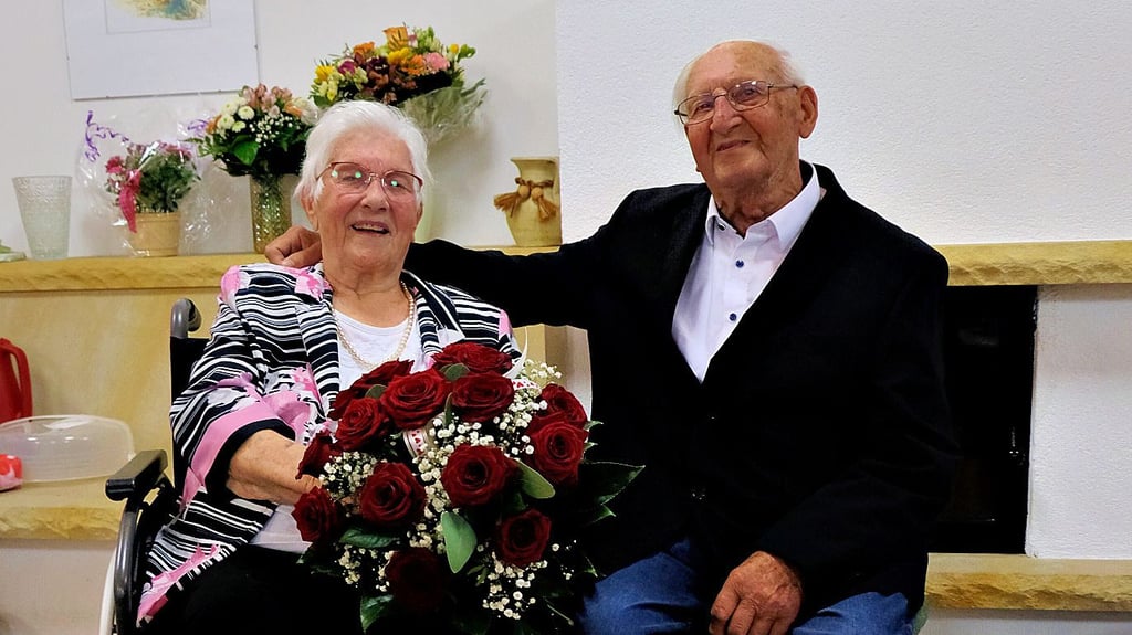 Maria und Hartmut Hentschel an ihrem 75. Hochzeitstag