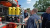 Auf der Blaulichtmeile beim Gildefest präsentiert unter anderem auch die Ascherslebener Feuerwehr ihre Technik. 