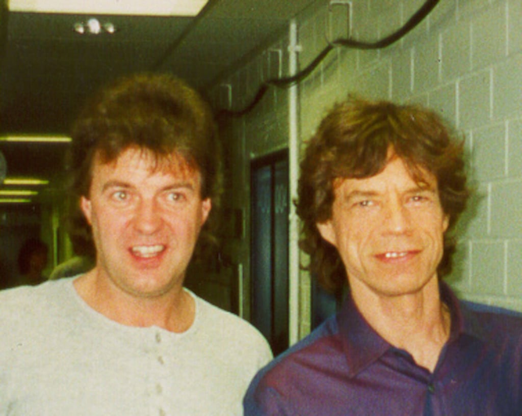 Die Rolling Stones kamen 1999 zum Promoten ihres Konzerts nach Stuttgart. Je zehn Minuten konnte Schneidewind mit allen sprechen, hier Mick Jagger. Unvergesslich ...