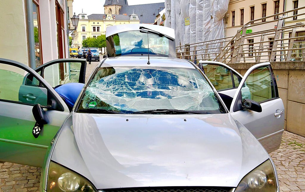 Eine Verfolgungsjagd endete auf dem Bernburger Markt in der Talstadt.