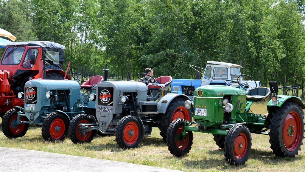 Ganz vielfältig waren die ausgestellten Oldtimer-Trecker. Darunter befanden sich unter anderem Modelle von Eicher und Deutz.