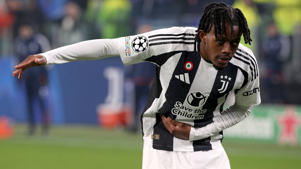 Samuel Mbangula beim Torjubel für Juventus Turin.