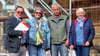 v.l. Dipl.-Ing. Gösta Zahn, Rita Ritter, Wolfgang Marquardt und Gudrun Porzelle beim Termin in Biere.