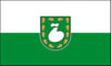 So soll die neue, offizielle Flagge für Schkopau - mit dem Wappen in der Mitte - in Querform aussehen. 
