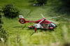 Kletterunfall in Löbejün: Auch ein Rettungshubschrauber war im Einsatz. 