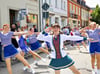 Die Prinzengarde des BKC tanzte während des Festumzuges am Sonntagvormittag.