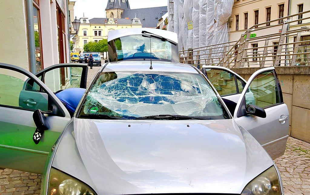 Eine Verfolgungsjagd endete auf dem Bernburger Markt in der Talstadt.