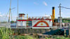 Am Pfingstsonntag legt der Raddampfer „Kaiser Wilhelm“ aus Lauenburg im Havelberger Hafen an. 