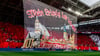 Die Fans von RB Leipzig mit einer aufwendigen Choreographie.