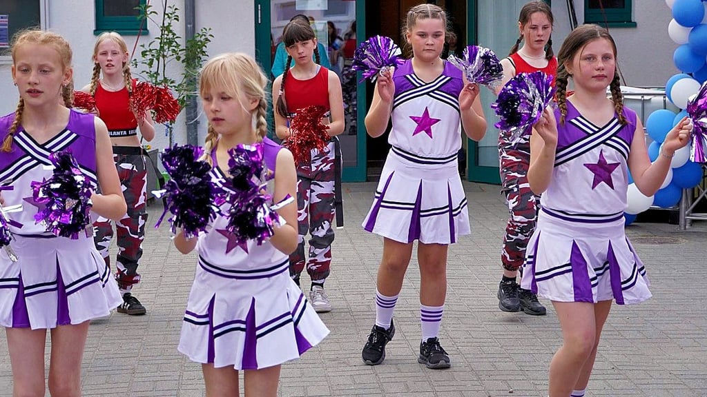 Die Cheerleader zeigten ihr Können.