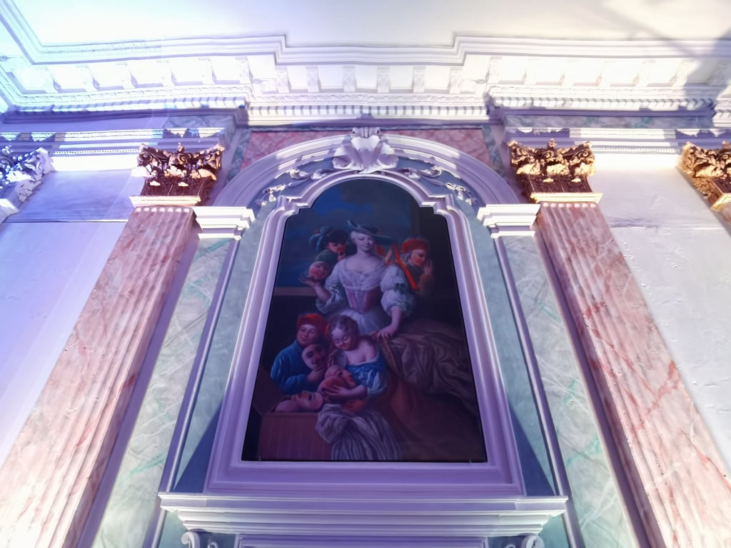 Der Theatersaal im Großen Schloss Blankenburg präsentiert sich wieder großflächig in barockem Glanz.