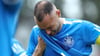 Lok Leipzigs Djamal Ziane weint enttäuscht über die Niederlage gegen TSV Havelse - Lok bleibt damit in der Regionalliga.
