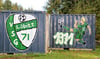  Ihre Container sind ein Hingucker, ihr Fußball war es in dieser Saison nicht immer: Trotzdem hoffen die Löbitzer weiterhin auf den Klassenerhalt.