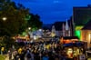 Abends herrscht zur Saale-Weinmeile am Pfingstwochenende  immer Remmidemmi in  Roßbach, aber nicht nur dort.