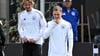 Premiere als Offensiv-Duo? Stuttgarts Neuling Nick Woltemade (l) und Florian Wirtz beim Abschlusstraining.