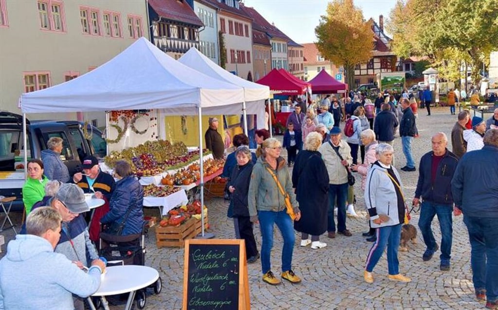 So einen belebten Marktplatz wünscht sich die Stadtverwaltung auch zum neuen Samstagsmarkt. Er soll immer am zweiten Sonnabend im Monat stattfinden. Fraglich ist aber, ob das wirklich gelingt.