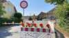 Die Baustelle auf der Ortsdurchfahrt Königsborn aus Richtung Woltersdorf kommend.