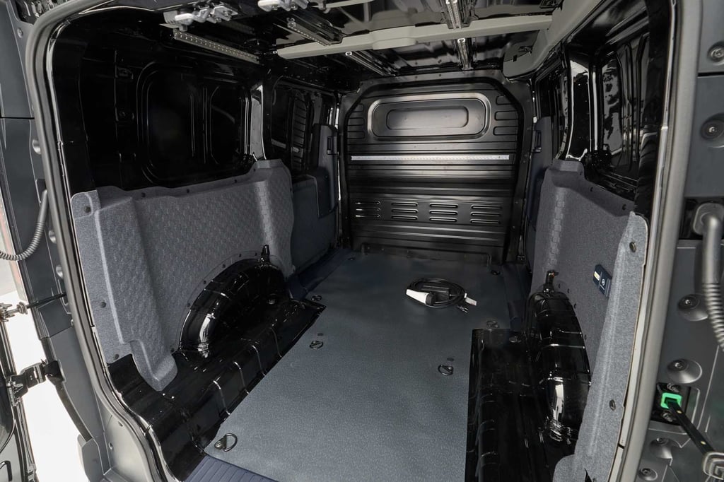 Blick ein einen Transporter.