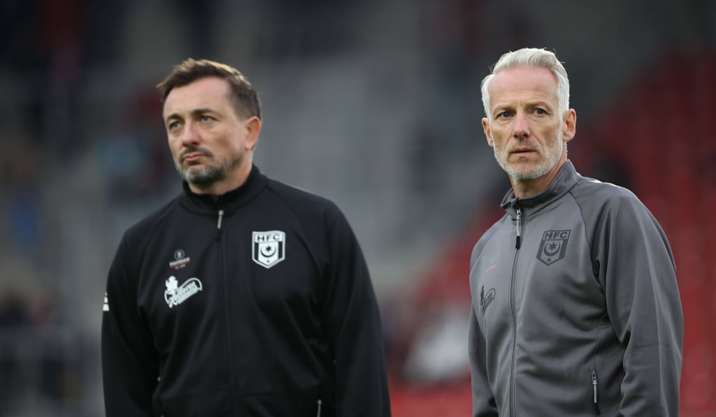 Endet der gemeinsame Weg von HFC-Sportchef Daniel Meyer (l.) und HFC-Trainer Mark Zimmermann nach einem Jahr wieder?
