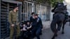 Protest streng religiöser Juden gegen die Wehrpflicht.