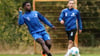 Daniel Heber und Baris Atik vom 1. FC Magdeburg beim Training.