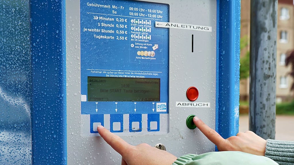 Schwer zu bedienen: Parkautomat in der Damaschkestraße.