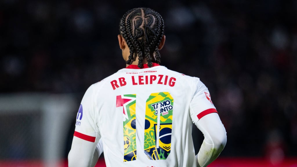 Xavi Simons in seinem vielleicht letzten Spiel für RB, dem Freundschaftsspiel gegen Santos auf der Brasilien-Tour.