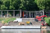 Seit 2018 ist die Seetreppe am Adolf-Mittag-See im Rotehornpark Magdeburg gesperrt. Ein Ende der Sanierungsarbeiten ist jetzt in Sicht.