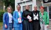 Sie haben gemeinsam den Infotag im Theater der Altmark in Stendal organisiert (von links): Annabell Seifert (DRK-Beratungsstelle), Rechtsmedizinerin Carolin Richter (Uni-Klinik Halle), Unfallchirurgin Silke Naumann (Johanniter-Krankenhaus Stendal), Intendantin Dorotty Szalma und Dramaturgin Sylvia Martin (TdA).