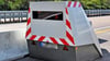 So ein Enforcement Trailer, der so genannte Superblitzer der Polizei, ist zurzeit auf der A38 im Einsatz.