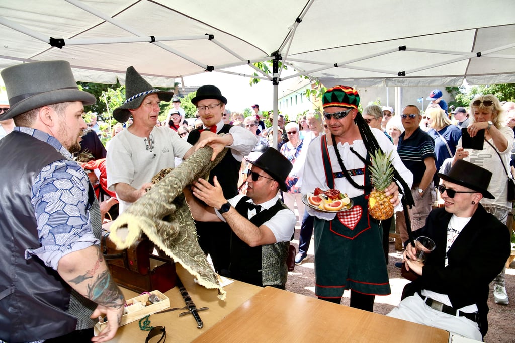Die Räuber feiern beim Räuberfest in Beesedau.