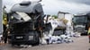 Auf der A9 hat es zwischen vier Lkw bei Dessau-Ost gekracht.