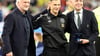 Rudi Völler (l) verlangt im Spiel um Platz drei der Nations League eine bessere Leistung des DFB-Teams.